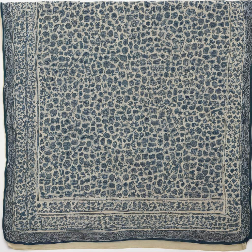 Cotton Scarf with Block Print